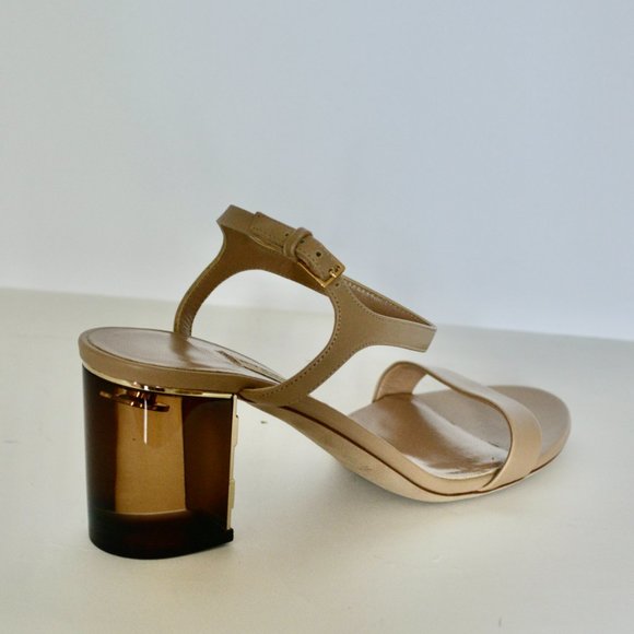 NWT BURBERRY ALICIA CHECK BLOCK HEEL SANDALS - Picture 4 of 8